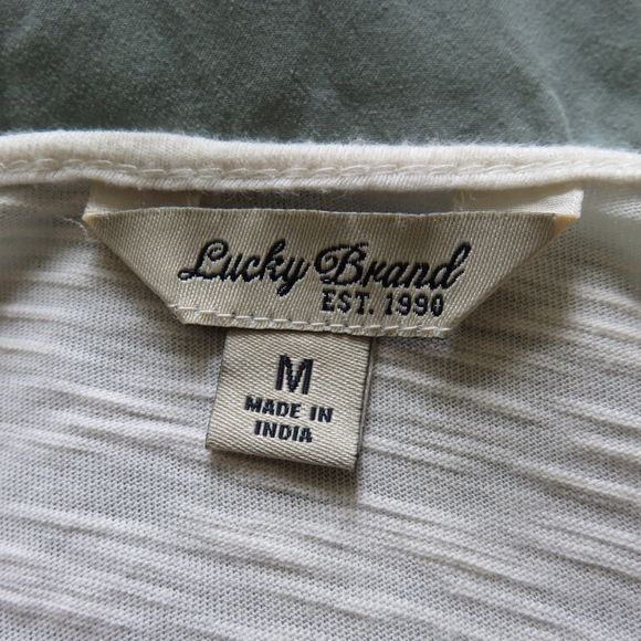 SOLD Lucky Brand Ivory Peasant Top Size Medium EUC - Picture 2 of 3